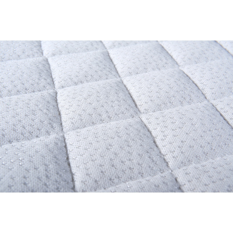 Detailbild des versteppten Schutzbezugs des VISKOLASTIC® FLOCKENKISSENS SOFT