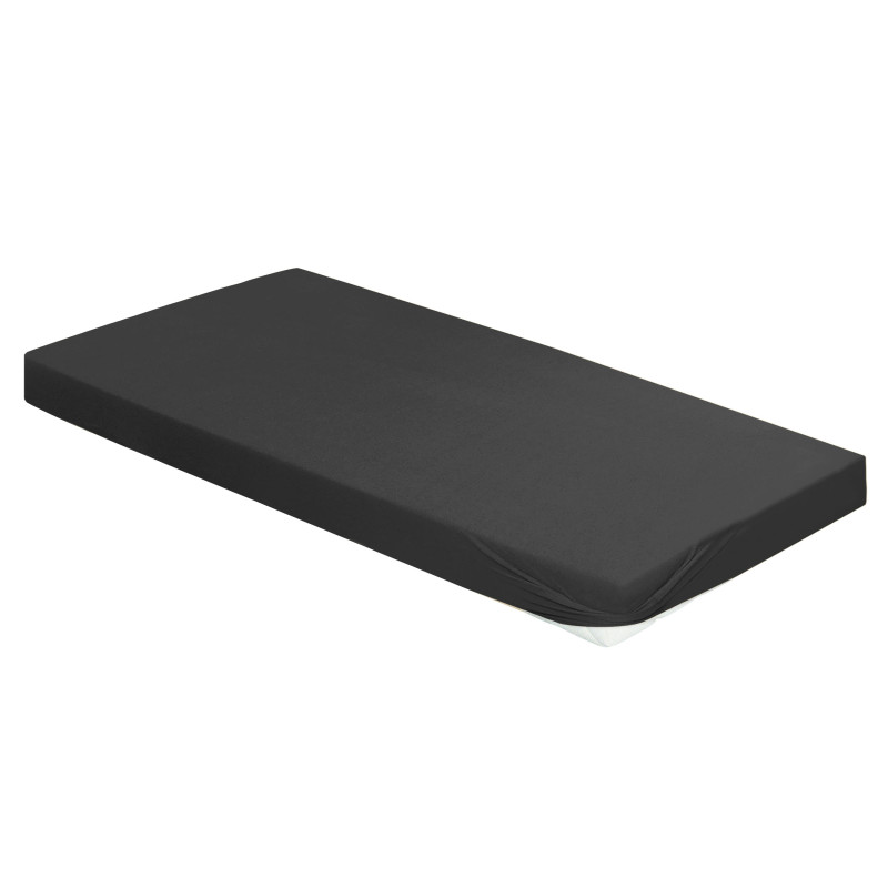 Spannbettlaken in anthrazit bezogen