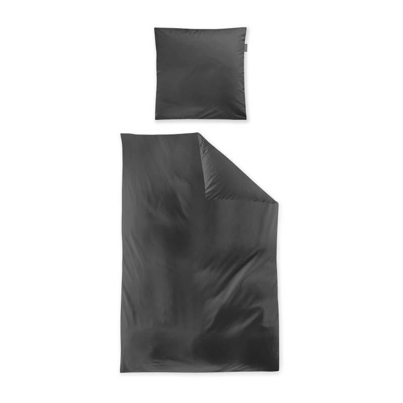 Satin Bettwäsche in anthrazit