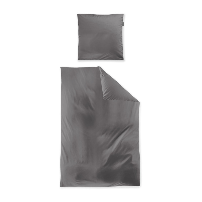 Satin Bettwäsche in grau