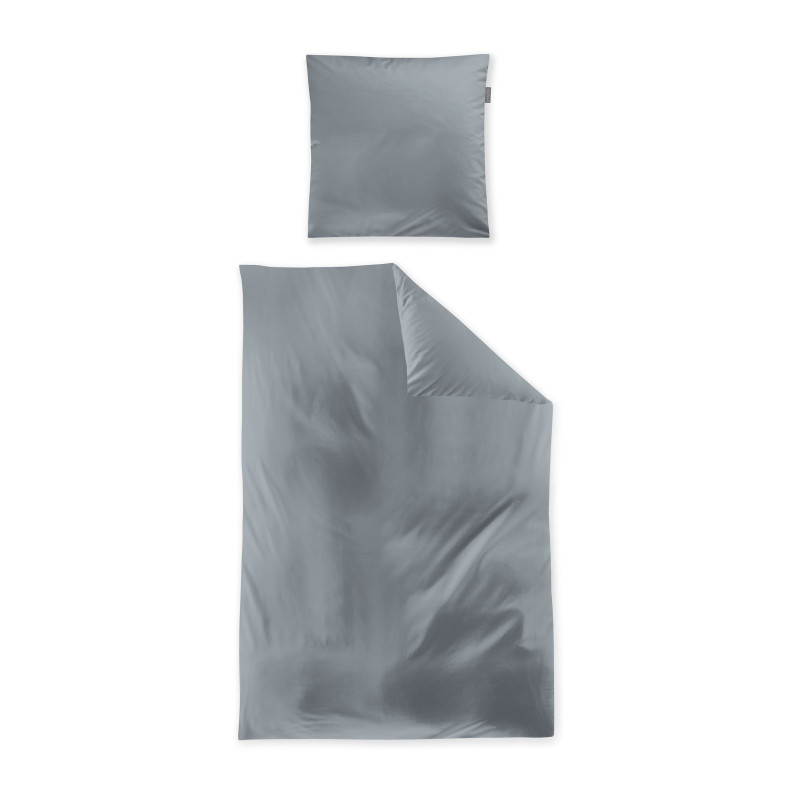 Satin Bettwäsche in blau