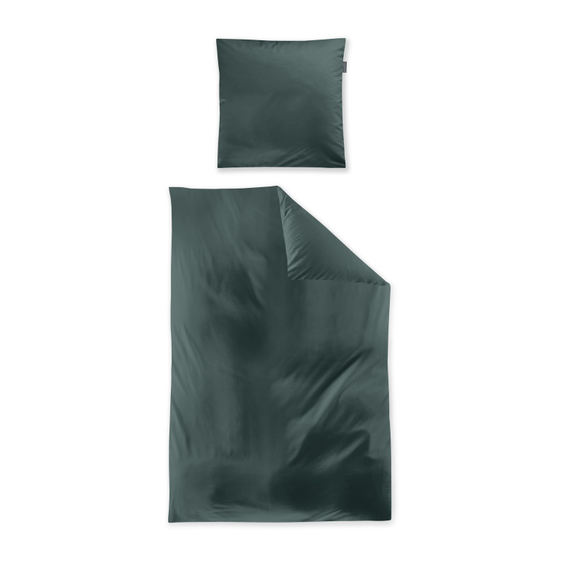 Satin Bettwäsche in gruen