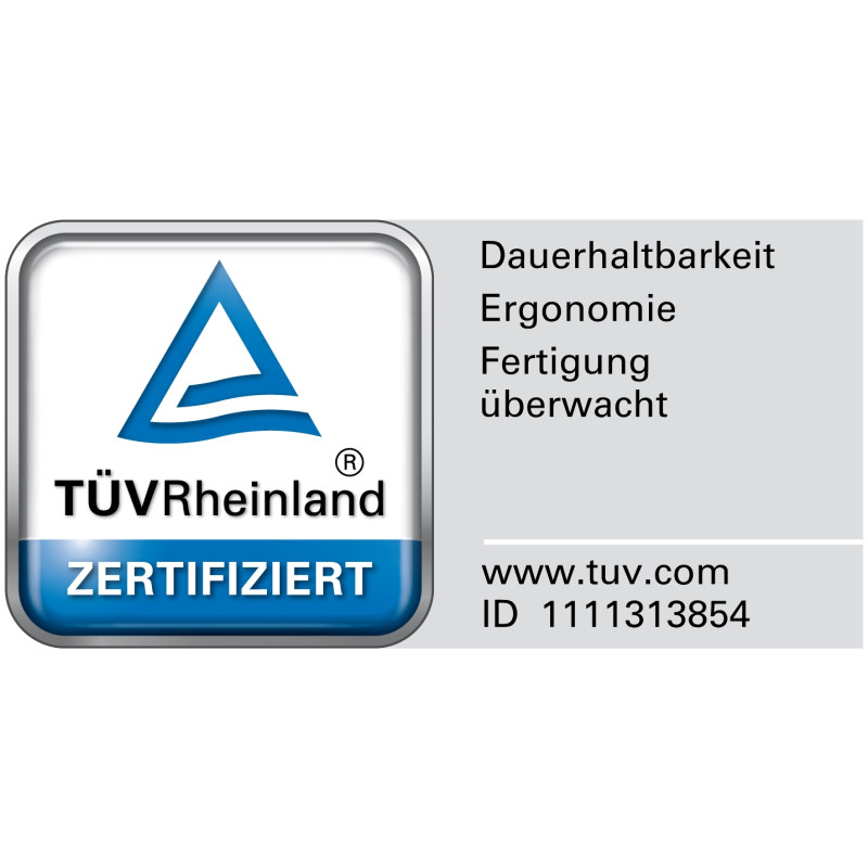 Die VISKOLASTIC® Komfortmatratzen sind TÜVRheinland zertifiziert in Dauerhaltbarkeit, Ergonomie und Fertigung überwacht