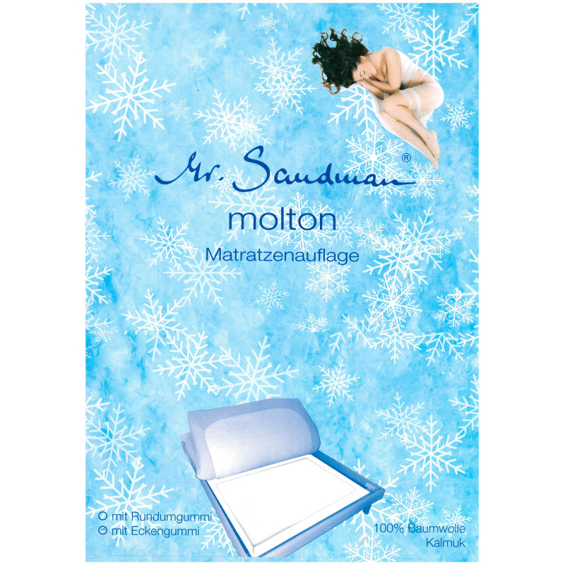 Verpackung der Molton Matratzenauflage von Mr. Sandmann